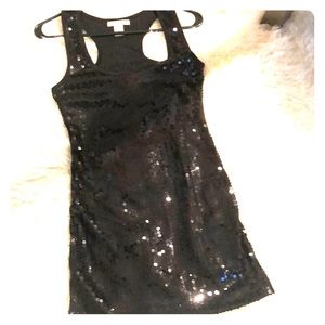 SALE Sequin tank cocktail dress LBD NYE